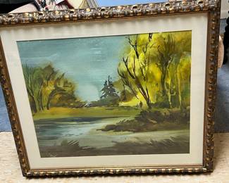 Pierre-Vivian Chevillet Watercolor Landscape