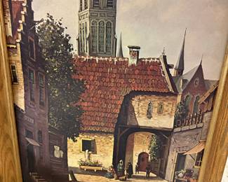 Pieter Cornelis Steenhouwer European Street Scene Painting