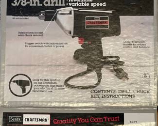 Craftsman 3/8 Inch Variable Speed Reversible Drill