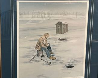 Robert L. Pence "Ice Fishing" Artist Proof Limited Edition Print