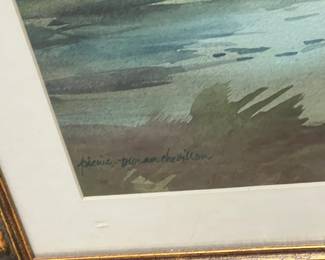 Pierre-Vivian Chevillet Watercolor Landscape