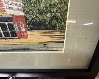 Original Watercolor Painting of The Dupe Theater, Lombard, Illinois by Hart Gray