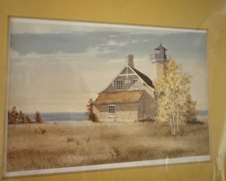 Original Watercolor Painting of Thirty Mile Point Lighthouse by Kay Klonk
