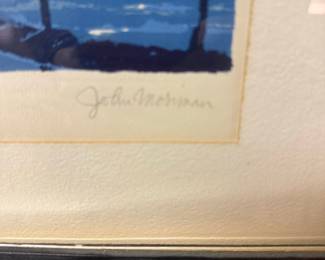 John Morris "Reflected Light, Brittas Bay" Serigraph