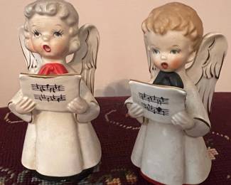 Vintage Ceramic Choir Angel Figurines