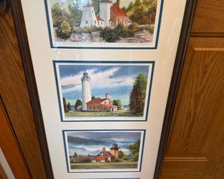 Jack A. Anderson Lighthouse and Coastal Scene Watercolor Prints