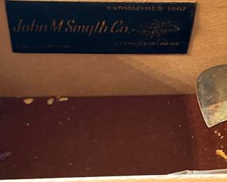 John M. Smyth Co. Furniture Label