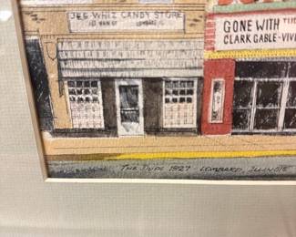 Original Watercolor Painting of The Dupe Theater, Lombard, Illinois by Hart Gray