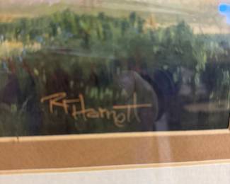 R. F. Harnett Golf Scene Painting