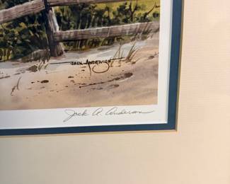 Jack Anderson "Rustic Fence" Watercolor Print