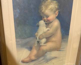 The Cherub and the Puppy by Bessie Pease Gutmann