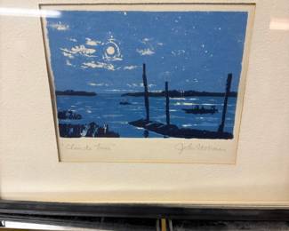Clair de Lune by John Mosiman Linocut Print