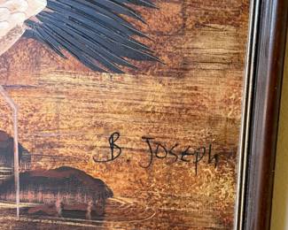 Painting signed by B JOSEPH 52in H X 64in W