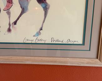 Framed Carol Grigg Crow Warrior Indian woman print Portland gallery matte art