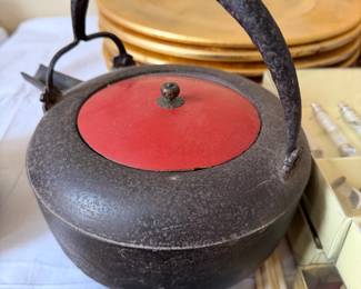 Iron kettle sake choshi antique