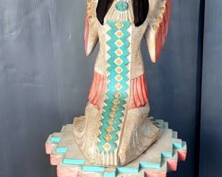 Austin Productions Acoma Indian Woman Freedom Spirit Sculpture, 56.5" Tall 