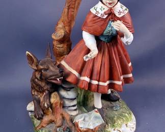 Marzia Porcelain Little Red Riding Hood Figurine 