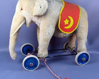 Steiff Rolling Elephant Pull Toy