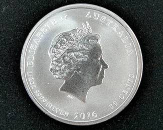 2016 Australian 50 Cent Victory In The Pacific Silver Coins, Qty 5, Each is 1/2 oz .9999 Fine Silver 