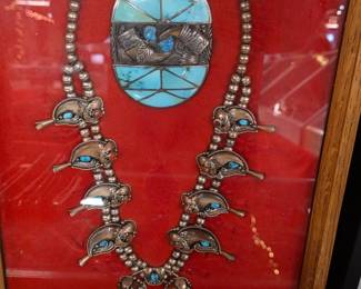 Turquoise Squash Blossom and buckle 