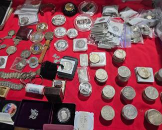 Silver coins and bullion 