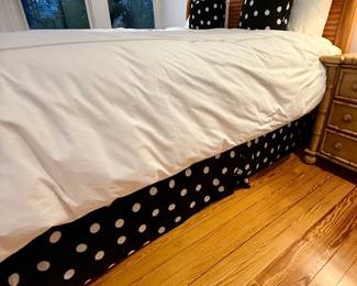 queen bedskirt NOW $30 & 2 down pillows now $30