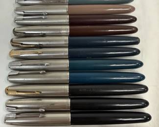 Parker 51 Fountain Pens, 45 Fountain Pen with Silver Caps