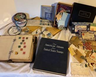 Mystery Lot Of Vintage Stamps , Stamp Books 