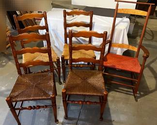 Vintage Wooden Rocking Dining Chairs