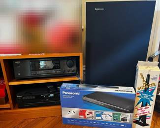 Sony Stereo, Onkyo CD player, and Boston Acoustics Speakers