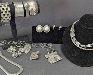Silver Toned Costume Jewelery 