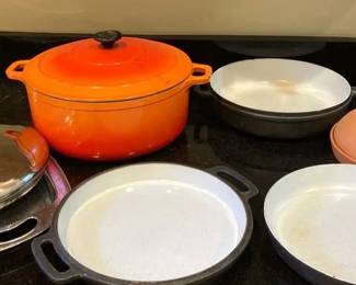Enameled Cast Iron Skillets and Roasters and More