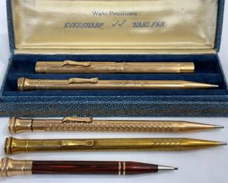 WallEversharp GoldFilled Mechanical Pencils and Pen