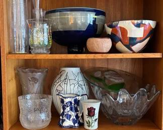 Vases, Bowls Other DecorGlasssome Blown Glass,Pottery, Ceramic