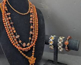 Brown Beadwork Jewelry 