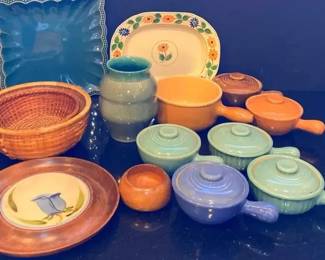 Soup Crocks, Assorted Serving Platters and Baskets