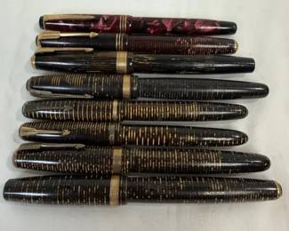 Geo S Parker Vacumatic Pens, Brown Red