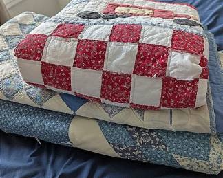 Two Baby Quilts And One Twin Quilt