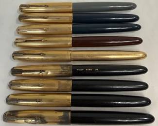 Parker 51 Fountain Pens, Gold Filled Caps 14K, 16K