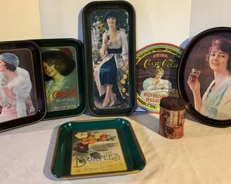 Metal CocaCola Advertising Trays