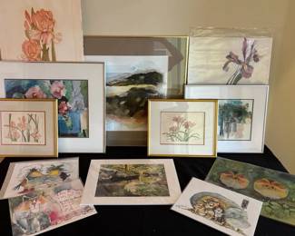 Prints Watercolor Artsome Framed. Some Are Originals 
