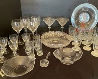 Vintage Etched Glassware