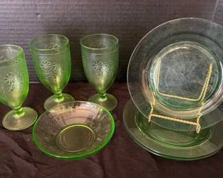 Uranium Glass Dishes