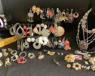 Assorted Earrings, Bracelets, Necklaces, Broaches