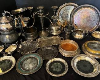 Antique Vintage Silverplate Serving Ware 