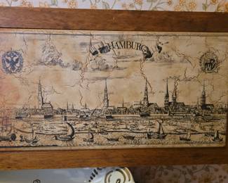 German wall tile plaque