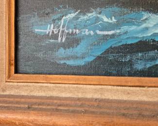 SAILBOAT OIL PAINTING SHIP VINTAGE FRAMED SIGNED HOFFMAN