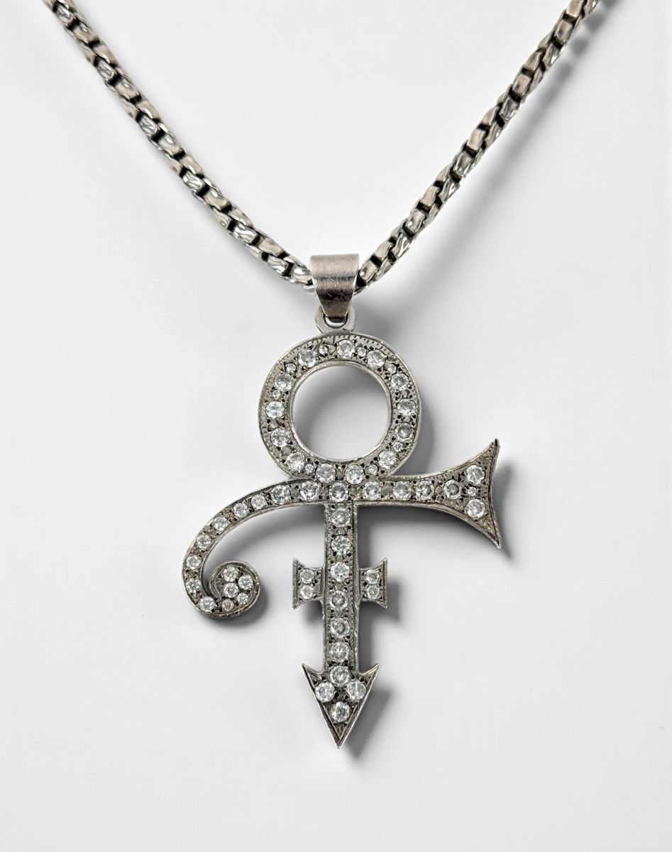 Prince's Iconic "Love Symbol" Sterling Silver Necklace & Pendant
