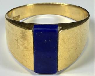 Ladies 14K Gold Lapis Ring
