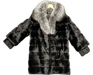 Mink & Silver Fox Woman's Fur Coat
